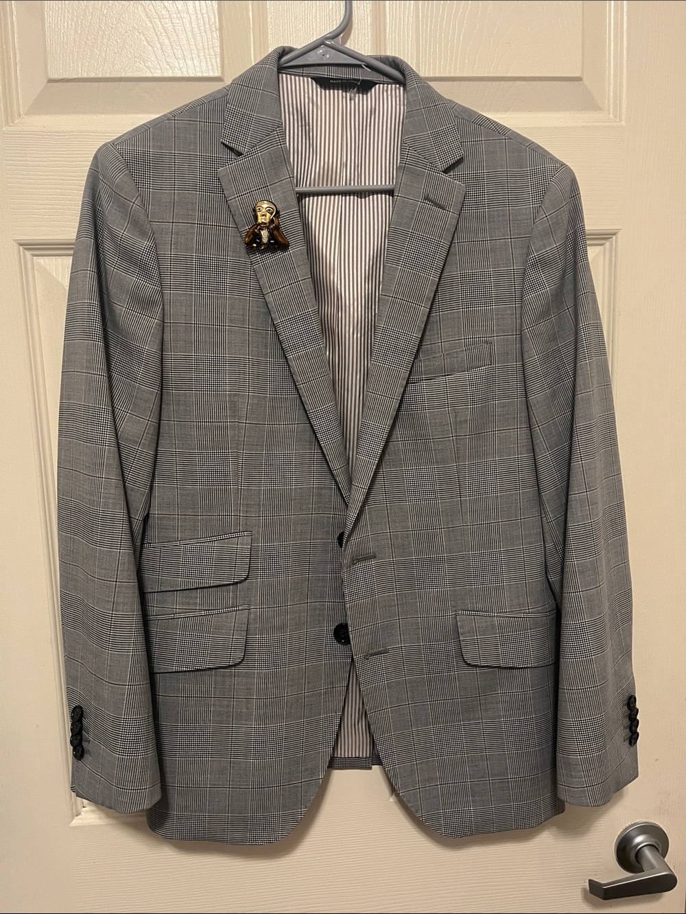 Banana Republic Gray Glen Plaid Sport Coat Blazer